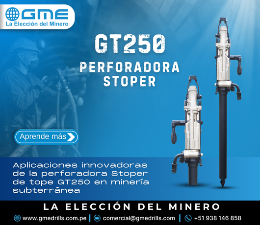 Aplicaciones Innovadoras De La Perforadora De Tope GT250 En Minería Subterránea