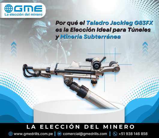 Por qué el Taladro Jackleg G83FX es la Elección Ideal para Túneles y Minería Subterránea