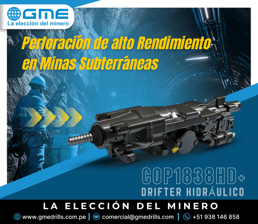 COP 1838HD+ Drifter Hidráulico: Perforación de Alto Rendimiento en Minas Subterráneas