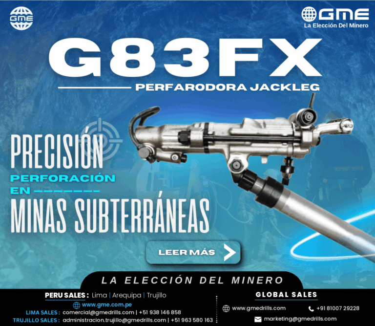 G83FX Perforadora Jackleg : Perforación de precisión en minas subterráneas