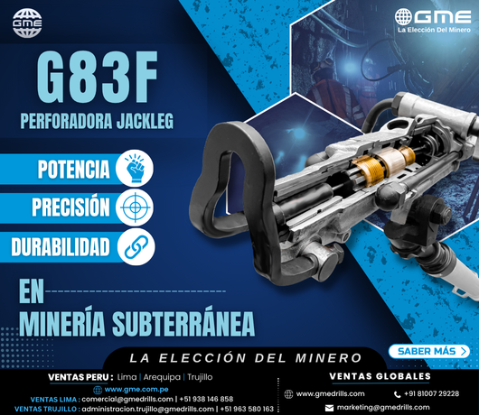 G83F Perforadora Jackleg: Potencia, Precisión y Durabilidad en Minería Subterránea