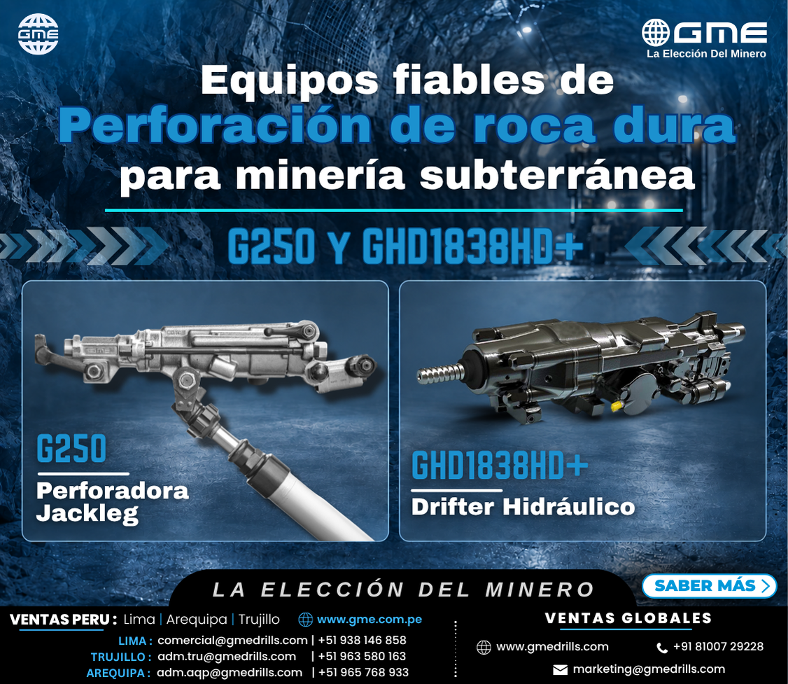 Equipos confiables de perforación en roca dura para minas subterráneas — G250 y GHD1838HD+